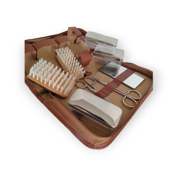 Vintage 1960s men travel kit made In Germany - Picture 7 of 11